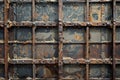 A close-up shot of a rusty metal wall with heavy rust accumulation Royalty Free Stock Photo