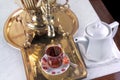 samovar on the table Royalty Free Stock Photo