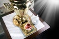 samovar on the table Royalty Free Stock Photo