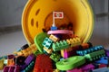 A close-up shot of scattered legos Royalty Free Stock Photo
