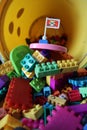 A close-up shot of scattered legos Royalty Free Stock Photo