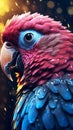 Semi-realistic portrait of a parrot generative AI