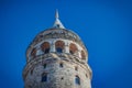 Close-Up of Galata Tower in Istanbul, Turkey