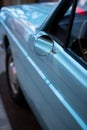 Close up shot of side mirror of Anadol brand A1 model and Made in Turkey between 1966-1975 car. Editorial product studio shot in Royalty Free Stock Photo