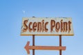 Close up shot of the sign of Scenic Point