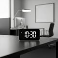 Digital Clock Showing 10:30 in a Modern Office Setting Royalty Free Stock Photo