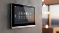 Smart Home Automation Control Panel on Wall Royalty Free Stock Photo