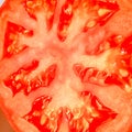 Close up Shot of a Sliced Tomato Royalty Free Stock Photo