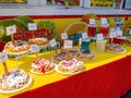 Close up shot of some modal funnel cake of a food truck in the Paseo Arts Festival