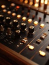 Soundboard with many knobs Royalty Free Stock Photo