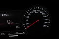 Close up shot of speedometer in car. Car dashboard. Dashboard details with indication lamps.Car instrument panel. Dashboard with Royalty Free Stock Photo