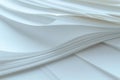 A close-up shot of a stack of white papers, often used in office or educational settings Royalty Free Stock Photo