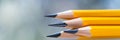 A closeup shot of a stack of yellow pencils symbolizing creativity knowledge learning education and potential