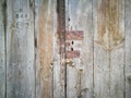 Close up shot of a stained wooden old door - perfect for a background Royalty Free Stock Photo