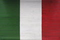 Close up shot of striped patterned Italy flag - perfect for a background usage