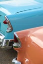 Tail lamps of two vintage cars Royalty Free Stock Photo