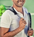 Close up shot of Tennis Player Royalty Free Stock Photo