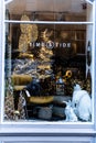 Close up shot of Time & Tide store front shop, Edinburgh