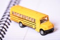 Close up of a toy school bus Royalty Free Stock Photo