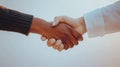 Diverse Hands Clasped in a Firm Handshake Showing Unity and Partnership