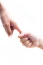 Close up shot of two hands one of father and daughter. Concept of FatherÃ¢â¬â¢s day and taking care of the female child.