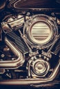 Motorcycle V Twin engine Royalty Free Stock Photo
