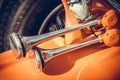 Vintage car double horn Royalty Free Stock Photo