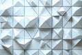 A close-up shot of a wall composed of small white cubes Royalty Free Stock Photo