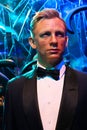 Close up shot of the wax figure of Daniel Craig
