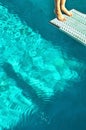 Close up shot of woman diving in pool Royalty Free Stock Photo