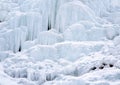 Close-up shots of the spectacular ice falls in the mountainous area..