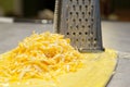 Close up shredded cheese Royalty Free Stock Photo