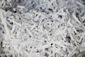 Close Up of Shredded Paper Documents Royalty Free Stock Photo