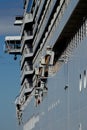 Close up of a side of cruise ship Royalty Free Stock Photo