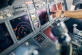 Flight deck of the modern passenger plane