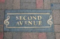 Close up of a sidewalk sign in Memphis Tennessee