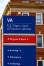 Close-up of sign at US Department of Veterans Affairs Royalty Free Stock Photo