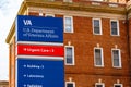 Close up of sign at US Department of Veterans Affairs