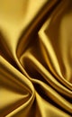 Close up silk fabric yellow, luxury themed abstract background. Silk fabric golden, satin fabric wave background.