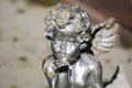 Close Up Of A Silver Angel At The Nieuwe Ooster Cemetery Amsterdam The Netherlands 2020 Royalty Free Stock Photo