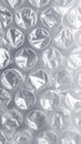Close Up Silver Bubble Wrap Texture with Round Air Pockets and Shiny Light Royalty Free Stock Photo
