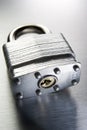 Close-Up Of Silver Padlock Royalty Free Stock Photo