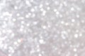 Silver sparkle glitter abstract bright texture , white or gray background Royalty Free Stock Photo