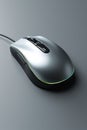 Close up of Silver Wired Computer Mouse,Generative AI Royalty Free Stock Photo