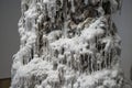 Close-up of a simulated stalactite sculpture