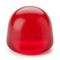 Close Up Of A Single Red Gummy Candy With A Textured Surface On A White Background sweet Royalty Free Stock Photo