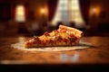 A Close-up of a Single Slice of Cheese Pizza on a Napkin