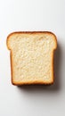 Close-up of a single slice of toasted bread on a white background Royalty Free Stock Photo