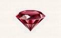 A Sparkling Ruby Gemstone: A Close-Up View of a Deep Red Diamond, Exquisite Facets and Brilliant Shine, Jewel Photography