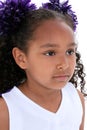 Close Up Six Year Old Girl In Cheerleading Uniform Royalty Free Stock Photo